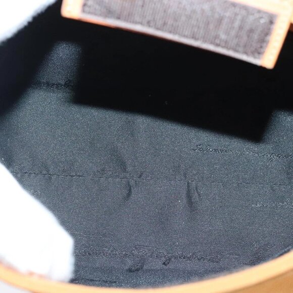 Salvatore Ferragamo Hand Bag Canvas Orange Auth 103650 - Picture 11 of 16